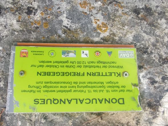 Vorzeitige Felsfreigabe Schaufels, Rabenwand und Donaucalaques